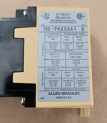 USED Allen-Bradley 700-PK600A1