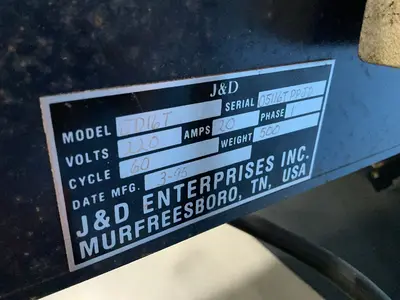 Used 1995 J & D JD16T Miscellaneous Packaging Equipment Ohio US | HGR 24 #1290201