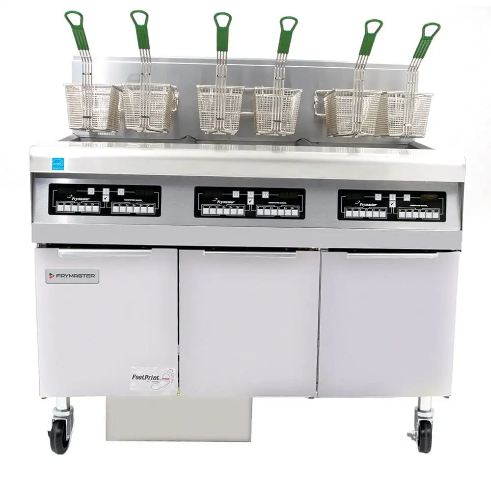 Frymaster FPPH355 Gas Fryer - (3) 50 Lb Vats, Floor Model, Liquid Propane