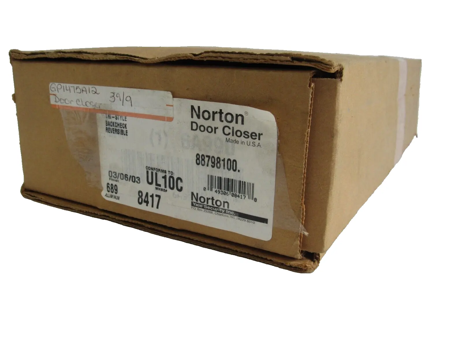 NEW NORTON UL10C DOOR CLOSER 1600 SERIES