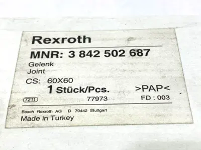 New | in-Stock Rexroth Aluminum Joint 60X60 MISSING HARDWARE Misc Fasteners Michigan US | Maverick Industrial Sales #1507261
