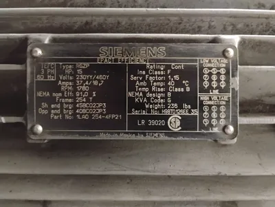 SIEMENS RGZP A.C. Motors | ESS Industrial Equipment Sales (5)