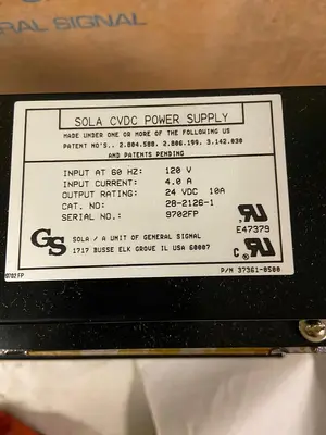 New | in-Stock SOLA 28-2126-1 Miscellaneous Equipment (Electrical & Power) | Surplus Asset Holdings #1188419