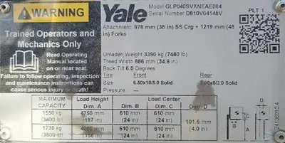 Used 2021 Yale GLP040SVX Liquid Propane Forklifts Ohio US | Value Forklifts #1290423