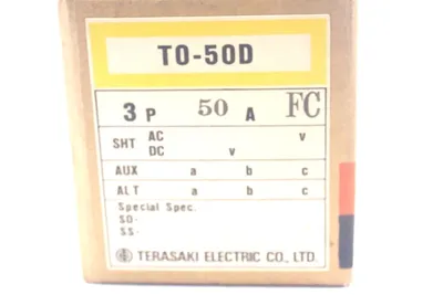 NEW TERASAKI ELECTRIC T0-50D CIRCUIT BREAKER T050D