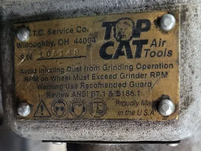 Top Cat Vertical Air Grinder Tooling & Accessories, Grinders | Machinery Central (13)