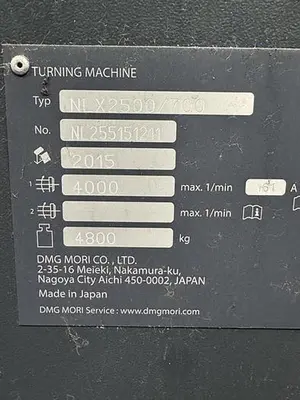 Used DMG MORI NLX 2500/700 2 AXIS CNC LATHE WITH CHIP BLASTER AND CONVEYOR CNC Lathes | Harbor Machinery Inc. #1283417