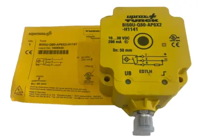 NEW TURCK BI50U-Q80-AP6X2-H1141 SENSOR 10-30VDC BI50UQ80AP6X2-H1141