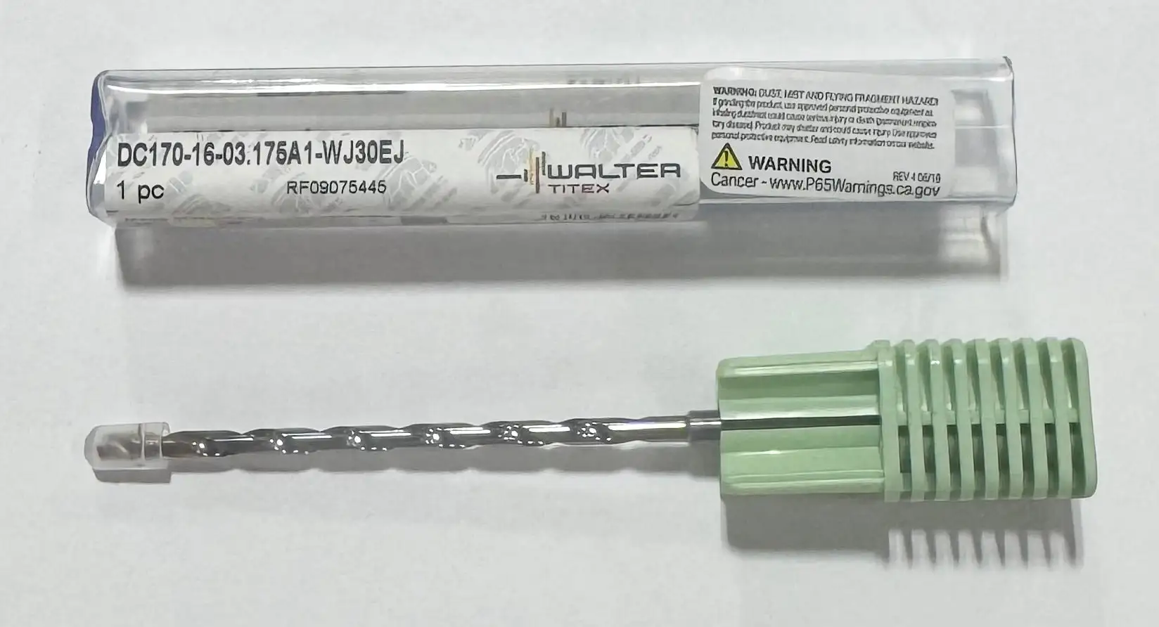 Walter-Titex 1/8" Solid Carbide Drill 16xD Coolant Thru 2FL TiAlN AlCrN