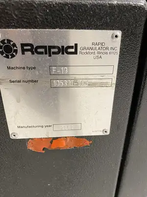 F-19 | Rapid Force  Plastic Granulator 480V 3ph - Used