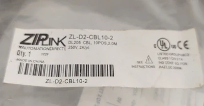 NEW ZIPLINK ZL-D2-CBL10-2