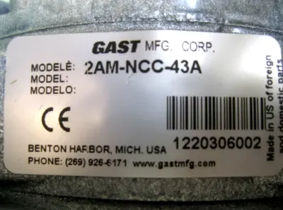 NEW Gast 2AM-NCC-43A