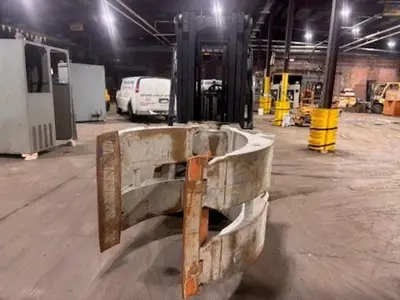12,000 LB. YALE MDL GLC120VX LH92"/RH185" WITH 72" CASCADE PAPER ROLL CLAMP 2019