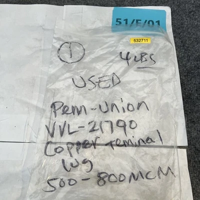 Used PENN-UNION CORP. VVL-21790 Electrical Fittings California US | Davliegogo LLC #1706092