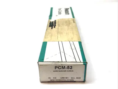 New | in-Stock Panduit Pan-Code Wire Marker Cards BOX OF 8 CARDS Shipping Supplies Michigan US | Maverick Industrial Sales #1392512