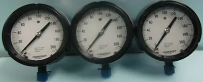 QTY. 3. ASHCROFT DURAGAUGE AISI 316 TUBE STEEL SOC...