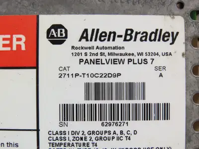 Allen Bradley 2711P-T10C22D9P HMI PanelView Plus 7 Operator Touch Panel 10.4"