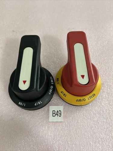 (1) Red and Yellow &(1) Black Knob, Reset - Off - Trip - On Turn Knob NNB
