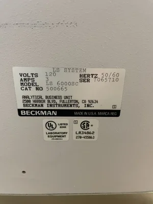 Beckman LS-6000SC Liquid Scintillation System
