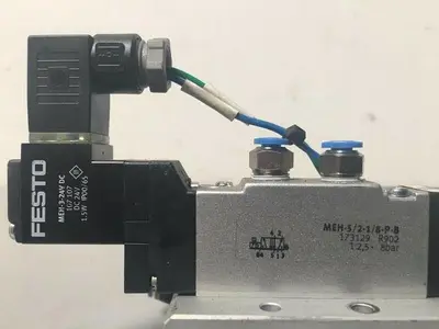 USED FESTO MEH-3/24VDC / MEH-5/2-1/8-P-B SOLENOID VALVE