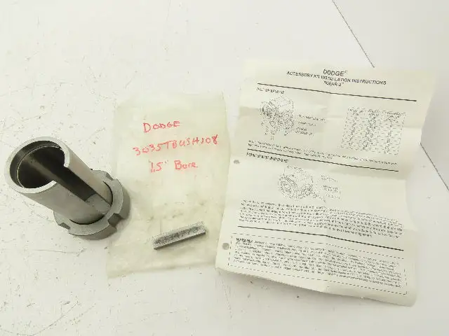 Dodge Tigear 3035TBUSH108 Hollow Shaft Reducer Tapered Bushing Kit 1.5" Bore