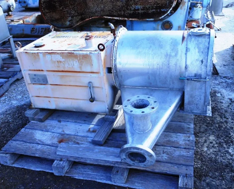 Baker-Perkins S-10 pusher centrifuge, 316L SS.