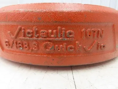 Victaulic 107N QuickVic 6" Rigid Coupling Grooved Pipe Fitting w/Gasket Lot of 2