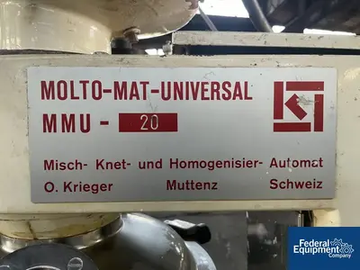 USED Krieger 20 Liter Krieger Mixer, Model MMU20, S/S