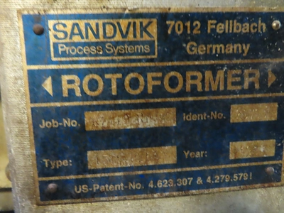 one(1) used 47.5" x 43' long Sandvik Belt Flaker Cooler, stainless steel belt