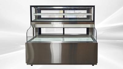 171-0289 71" Open Air Self Contained Over Under Deli Sandwich Case Cooler