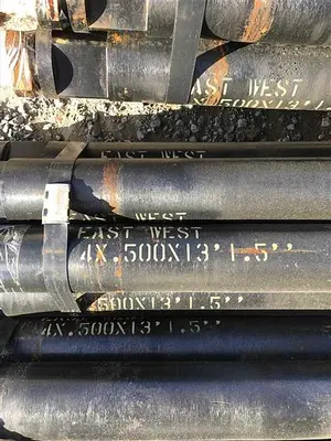 New | in-Stock AFTERMARKET 4" OD X .500" WALL X 13'-1.25 S/S 2-1/2" Z THREAD DRILL PIPE Rock Drills Pennsylvania US | East West Machinery & Drilling #1416357