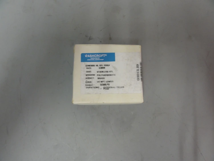 New | in-Stock ASHCROFT 63W3005 Temperature and Pressure Testers Connecticut US | BG Industrial Surplus #473213