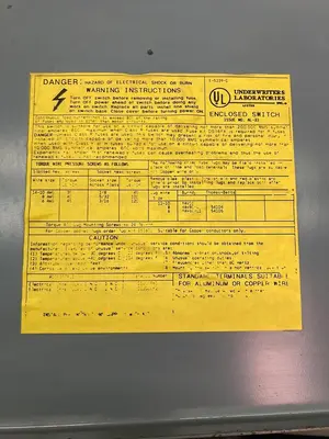 USED WESTINGHOUSE HFN461