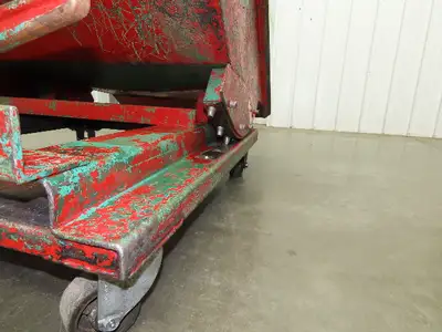 Roura Self Dumping Hopper 1/3 Yard Forklift Steel Dumpster 40x48x31" Casters