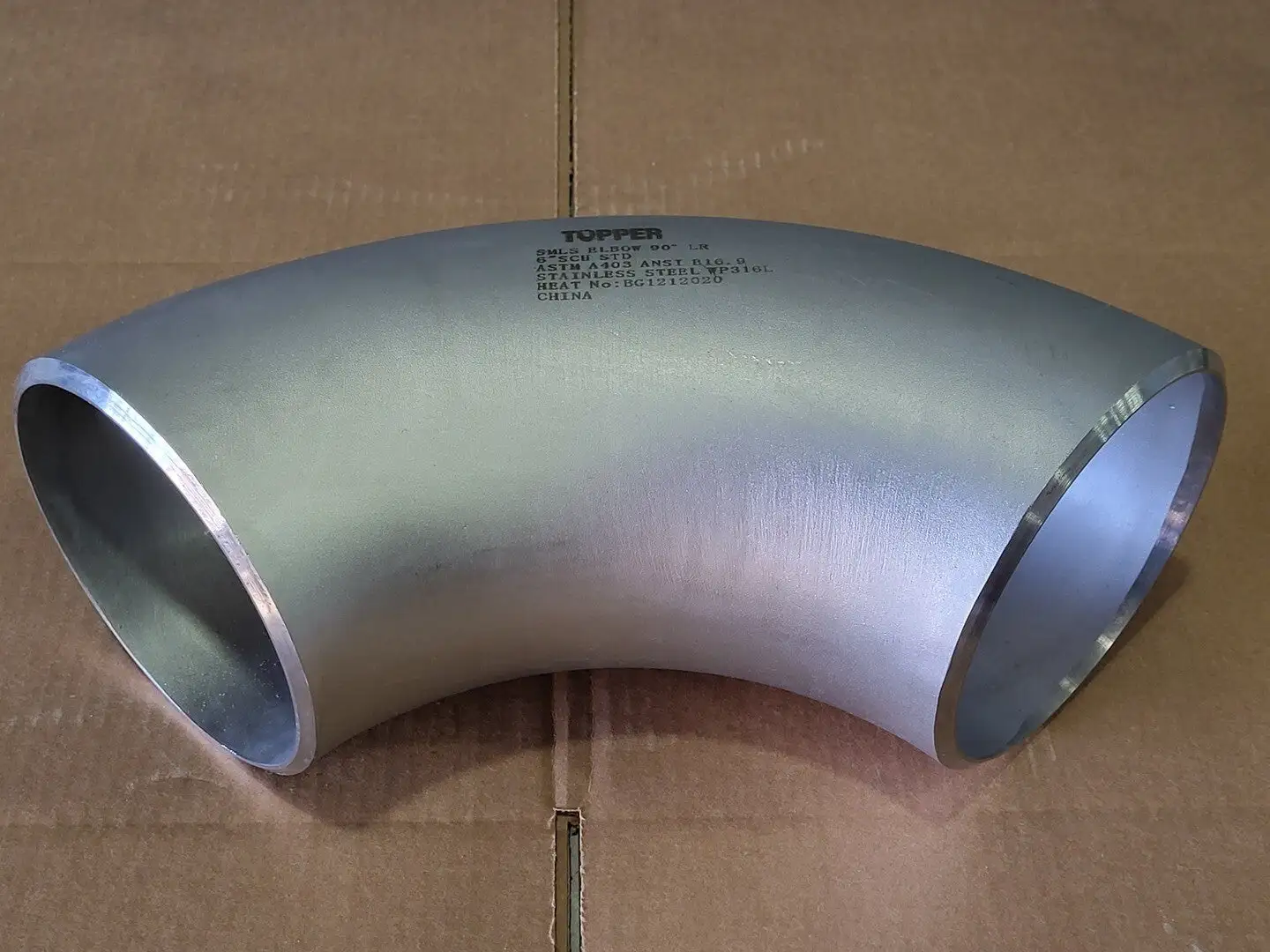 6" 90 Deg Buttweld Elbow SCH STD WP316L ASTM A403 ANSI B16.9