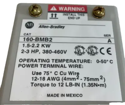 ALLEN BRADLEY 160-BMB2 DYNAMIC BRAKE MODULE SER.A 160BMB2 NEW, SURPLUS