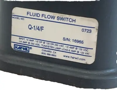 NEW HARWIL Q-1/4/F FLUID FLOW SWITCH Q14F