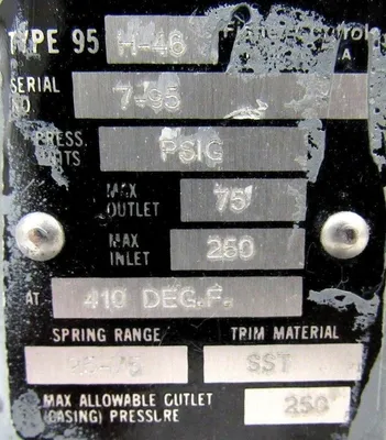 NEW FISHER CONTROLS 95-H-46 REGULATOR 95H46