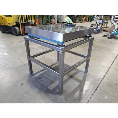 Used 2500LB Stainless Steel 32" X 32" Platform Scale w/ stand