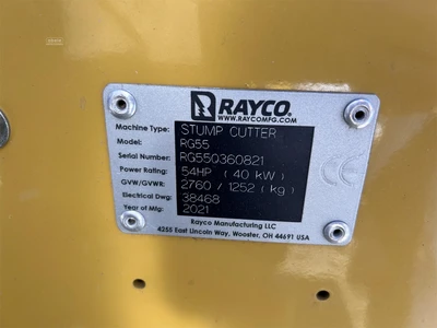 Used 2021 RAYCO RG55 Stump Grinders New York US | Abele Tractor #1343172