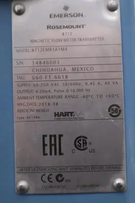 Emerson Rosemount 8712 Transmitter Magnetic Flowmeter 8712EMR1A1M4 STOCK H1892