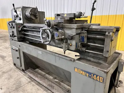 14" x 40" MILLPORT MODEL #1440 GAP BED ENGINE LATHE, 1-9/16" HOLE: STOCK #21728