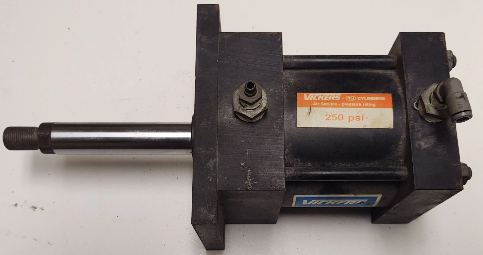 Vickers,  TJ Air Cylinder, 3-1/2" Bore, 2" Stroke, 250 PSI, Flange Mount 3.5" 4"