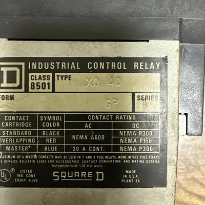 Used SQUARE D X0 40 Miscellaneous Equipment (Electrical & Power) | Surplus Asset Holdings #1201407