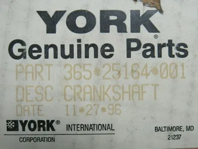 NEW YORK 365-25164-001 COMPRESSOR CRANKSHAFT 4130007892437