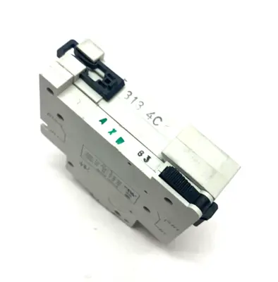 USED EATON MOELLER CIRCUIT BREAKER FAZ-C4/1 XPOLE/XEFFECT W/ FAZ-XHI11