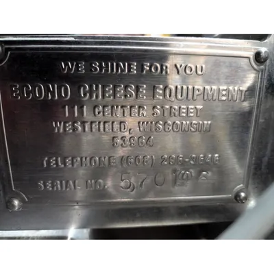 Used Econo Cheese Stainless Steel Two-Way Hydraulic Cheese Block Cutter