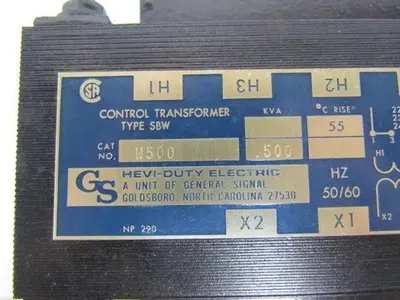 General Signal E500 Hevi-Duty General Purpose Transformer 220/480 Pri 120 Sec.