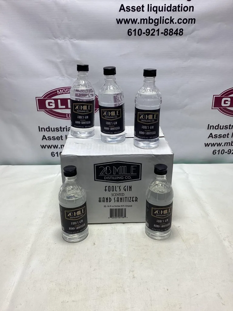 28 Mile Fool’s Gin Hand Sanitizer; 16oz 12/Case -NIB