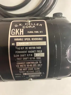 New | in-Stock G.K. HELLER 44494-1 D.C. Motors Ohio US | Surplus Asset Holdings #1204576